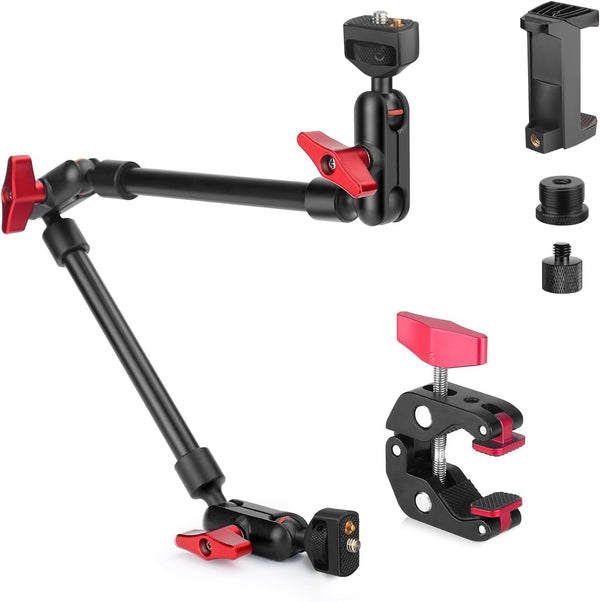 Hemmotop 22in Magic Arm with Clamp, Adjustable Phone Mount Holder for Camera, Mic Arm for Tripod and Desk