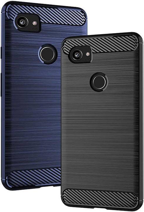 Asuwish Compatible with Google Pixel 2XL Case and Tempered Glass Screen Protector, Slim Silicone Cover