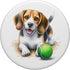 Watercolor Beagle With Tennis Ball Cool Animal Art Cute Dog PopSockets Standard PopGrip