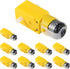 WTCBQC 10Pcs 3V-6V TT Magnetic Gearbox Engine DC Electric Motor Dual Shaft Geared DIY TT Motor for Smart Car Robot Toys