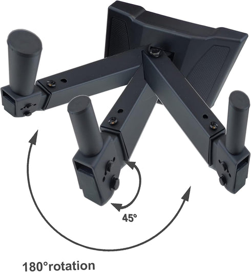 HW-339 Speaker Wall Mount, Wall Mount Brackets Support up to 100lbs, Swivel & Tilt for Large Speakers, 2 Packs (Black)