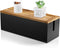 Large Cable Management Box, Wooden Cord Organizer for Under Desk, Hides Extension Cords, Power Stripes, Black
