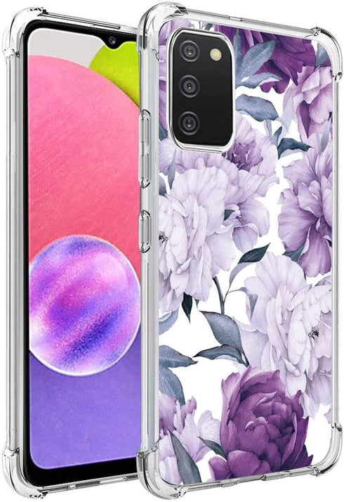 for Galaxy A03S Case, Slim Flexible TPU for Girls Women, Airbag Bumper Shock Absorption Rubber Soft Silicone Cover