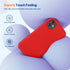Miracase iPhone 11 Case (6.1") - Red Liquid Silicone Gel, Full Body Shockproof Cover with Screen Protector.