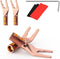 Speaker Spade Plug Connectors, Screw Locking Wire Connector with Allen Wrench + Heat Shrink Tubing, 4PCS