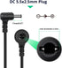 Facmogu DC 19V 3.42A Power Supply, 65 Watt AC to DC 19Volt Transformers with 2.42m Power Cord