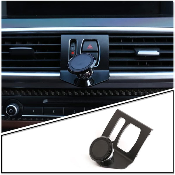 LLKUANG 360-Degree Rotary Cell Phone Holder for BMW 5 Series F11 F10 F07 2010-2016 - Black (Magnet)