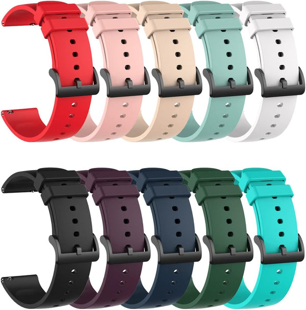 FitTurn Watch Band Compatible with TouchElex Harley 1.75inch Smartwatch, 22mm Soft Silicone Wriststrap Bracelet