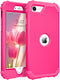 BENTOBEN iPhone SE 2022/2020 Case, Heavy Duty 3-in-1 Rugged Shockproof Cover, Hot Pink for Girls & Boys.