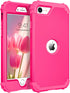 BENTOBEN iPhone SE 2022/2020 Case, Heavy Duty 3-in-1 Rugged Shockproof Cover, Hot Pink for Girls & Boys.