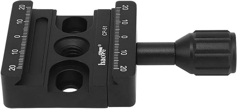 Haoge CP-51 50mm Screw Knob Clamp Adapter for Quick Release QR Plate, Camera Tripod Ballhead Monopod Ball Head Fit Arca