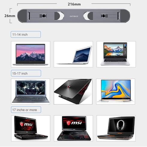 Laptop Stand for Desk - Ergonomic Cooling Stand, Keyboard Riser for MacBook Air Pro, Dell, HP, Compatible with 10-15.6”