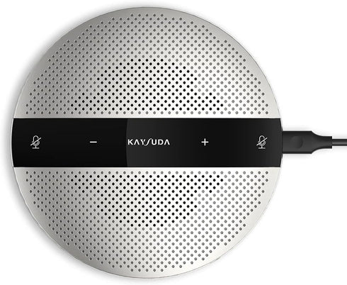 USB Speaker Phone with 360° Omnidirectional Microphone, Portable Conference Speakerphone for Teams, Zoom, VoIP Calls