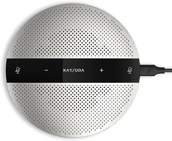 USB Speaker Phone with 360° Omnidirectional Microphone, Portable Conference Speakerphone for Teams, Zoom, VoIP Calls