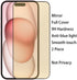 2 Pack Anti-Blue Tempered Glass Mirror Screen Protector for iPhone 15 Plus, 6.7 inch, 9H Hardness