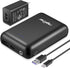rapthor 5V 10000mAh 2A / 7.4V 5500mAh 3A Battery Pack for Heated Vest/Jackets/Hoodies, Portable Dual Outputs