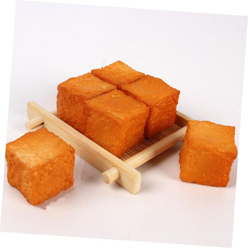 6pcs Lifelike Decorative Fish Tofu Models for Kitchen Display