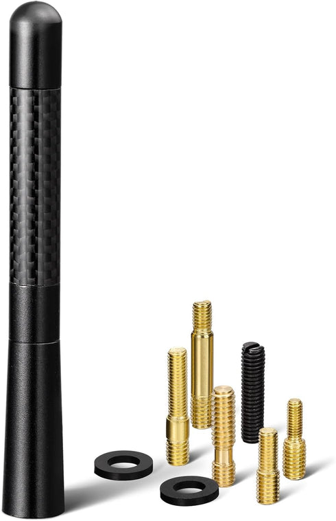 BINGFU Vehicle Antenna Mast Carbon Fiber Car Truck Antenna Replacement