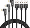 Hi-Mobiler 6FT Lightning Cable 3-Pack, Right Angle iPhone Charger for iPhone 13/12/11/Pro/Xs Max/XS/XR/7/8/SE (Black)