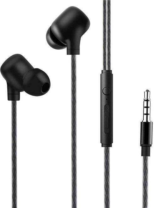 EG10 Wired Earbuds with Noise Cancelling Technology, Microphone, Volume Control, Clarity and Bass Performance for