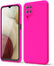 oakxco Liquid Silicone Grip Case for Samsung Galaxy A12, Cute Thin Slim Soft Rubber TPU Cover (Fuchsia Hot Pink)