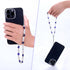 Evil Eye Beaded Phone Charm, Handmade Lanyard Wrist Strap Keychain for Men Women Girls Cell Phone String Strap