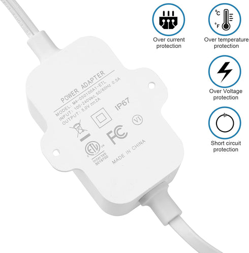 Power Cable Compatible with Google Nest Cam Outdoor or Indoor, 16.4 ft/5m 5V 2A Charging Cable for Nest Cam (Battery)