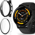 Lamshaw Hard PC Case with Screen Protector for Garmin Venu 3S, Compatible with 41mm/45mm Smartwatch (2 Pack-Black+Clear)