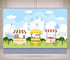 CORFOTO 10x8ft Fabric Carnival Food Cart Backdrop Ferris Wheel Fast Food Popcorn Ice Cream Fair Scene Photography