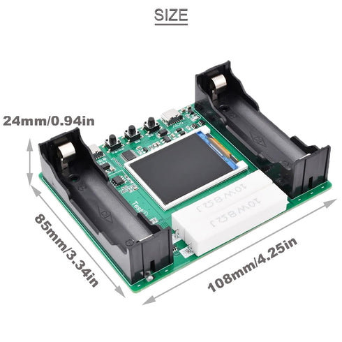 18650 Battery Capacity Tester: LCD Display Digital Automatic Charge and Discharge Tester with Type-C Port