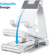 OMOTON Foldable Cell Phone Stand, C4 Portable Aluminum Holder, Adjustable Dock for iPhone 14/13/12/11 Pro Max, Samsung