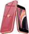 Teageo Bright Blush Case for iPhone SE 2020, iPhone 7, iPhone 8, Cute Love-Heart Luxury Bling Soft Back Cover