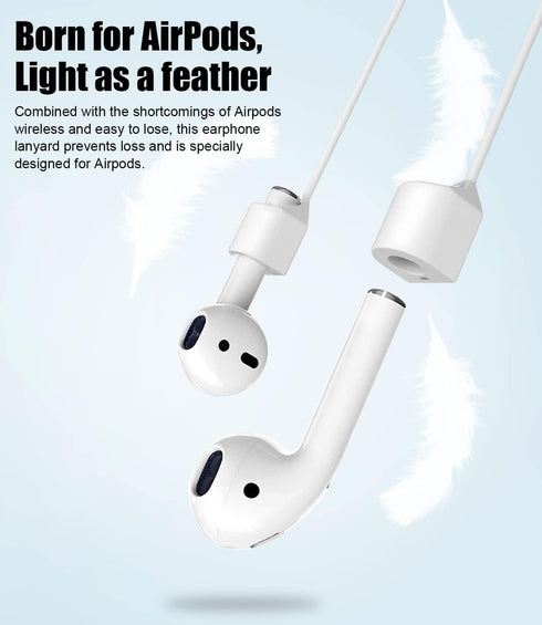 1 Pack Ultra Strong Magnetic Anti-Lost Straps for AirPods, Colorful Soft Silicone Sports Lanyard