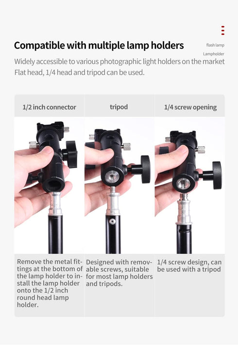 SLOW DOLPHIN Camera Flash Speedlite Mount Swivel Light Stand with Umbrella Bracket Holder (2 PCS)