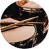 Snare Drum and Drumsticks - Black Background PopSockets Swappable PopGrip