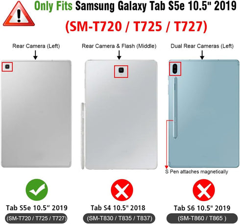 Fintie Keyboard Case for Samsung Galaxy Tab S5e, 10.5 2019 Model, Slim Stand Cover with Detachable Wireless Bluetooth