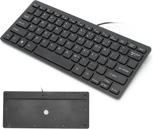 USB Wired Keyboard 78 Keys Mini – Portable Ultra Thin Computer Keyboard, Low Noise Waterproof Mechanical Keyboard for