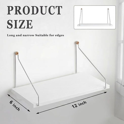 1 12 6 Inch Seamless CroBlissful Pcs Projector Shelf for Wall x Modem Router Shelf with Nail Router Wall Mount Modem