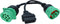 J1939 ELD Splitter Y Cable, Green Type-2 J1939 Male to Female to OBD II Splitter Cable for Freightliner ELD