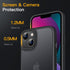 JETech iPhone 13 Matte Case, 6.1-Inch, Shockproof Military Grade, Frosted Translucent Back, Anti-Fingerprint (Black)