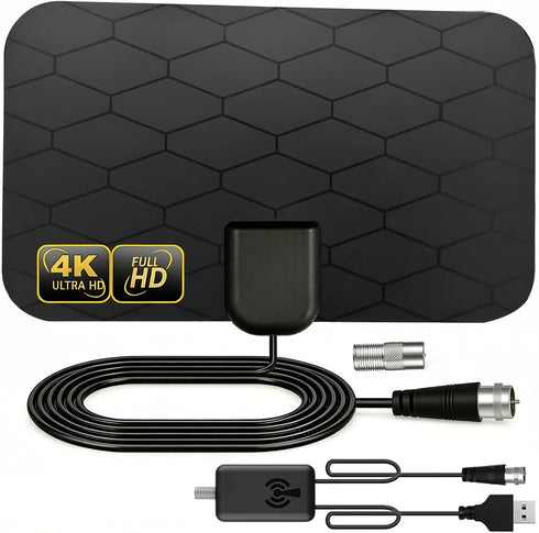 KANGYUE Digital Antenna Indoor for Smart TV,360 Reception, 4K 1080P Portable Digital Antenna