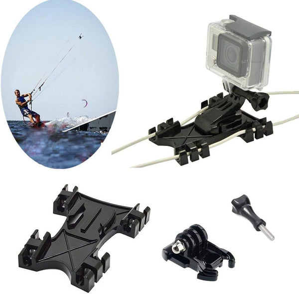 Kitesurfing Kite Line Mount, Adaptive Kiteboarding Line Holder Adapter for GoPro Hero 4-11 Black Silver Session,