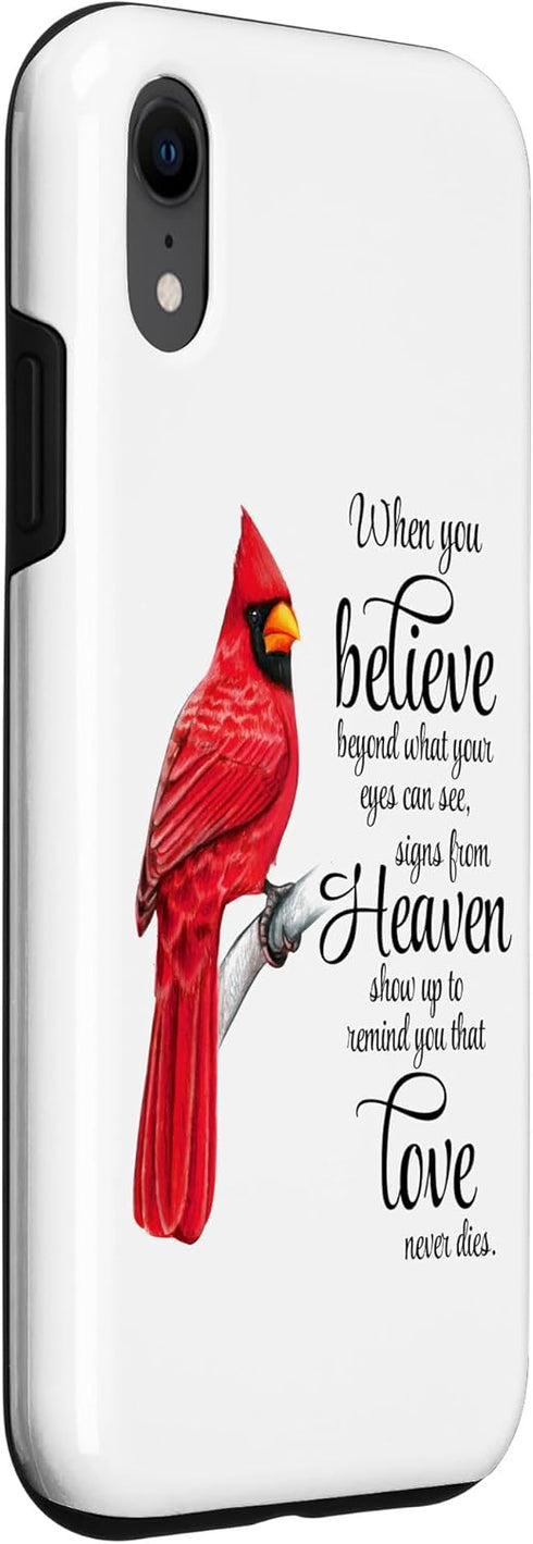 iPhone XR Cardinal Red Bird Sign from Heaven Angel Case for Protection and Style