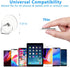 Kinizuxi 5 Pack 360 Cell Phone Ring Holder Stand Silver, Transparent Phone Ring Holder Grip Finger Kickstand, Rotation