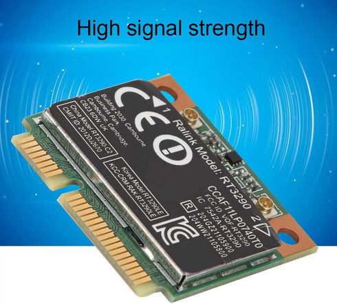 ASHATA Mini Network Card, 2.4G Bluetooth 3.0 Wireless PCI-e Network Card, RT3290 Wi-Fi Adapter, Support 802.11N up to
