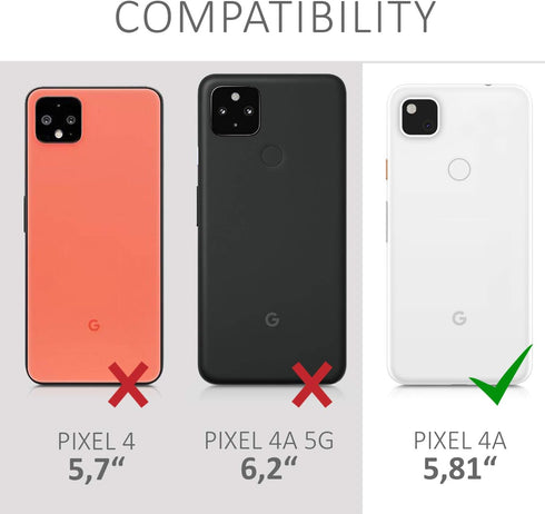 kwmobile Case Compatible with Google Pixel 4a, TPU Silicone Phone Cover with Soft Finish - Rhubarb Red