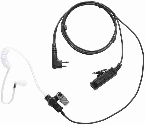 RDM2070D 2-Pin 2-Wire Motorola Walkie Talkies Earpiece Surveillance Kit with Big PTT Mic