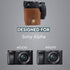 MegaGear MG1642 Ever Ready Genuine Leather Half Case for Sony Alpha A6100, A6400 - Brown