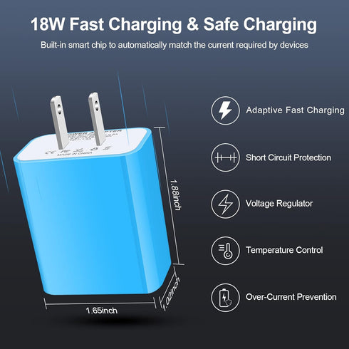 Android Phone USB Type C Fast Charger for Samsung Galaxy A Series, Dual Car Charger Wall Block C Charging Cable