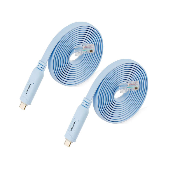 USB-C Console Cable 2pack, USB C to RJ45 Console Cable for Cisco